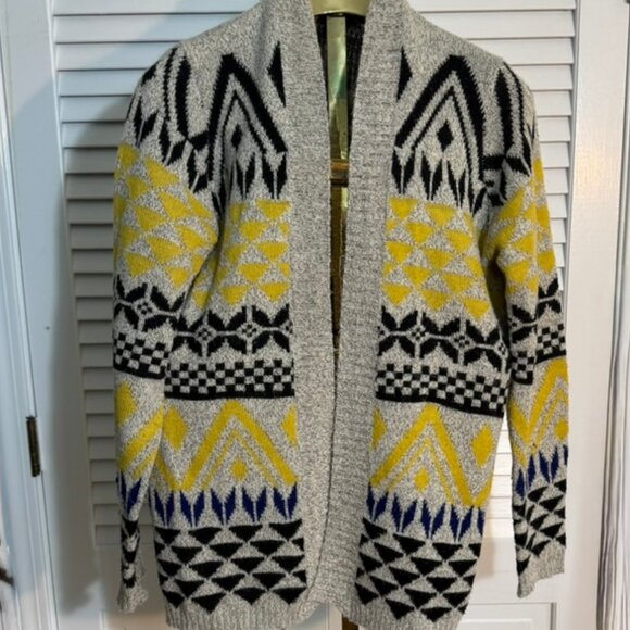 Bajee Collection by Be Cool Aztec Southwest Geographic Print Cardigan Sz M/L - Picture 1 of 4